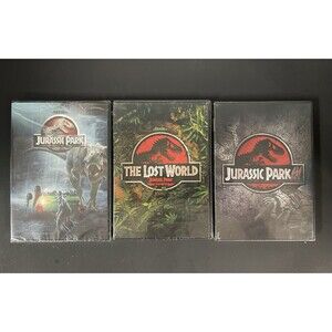 Jurassic Park Trilogy DVD Lot Sealed 1, 2 The Lost World & 3 Universal Spielberg